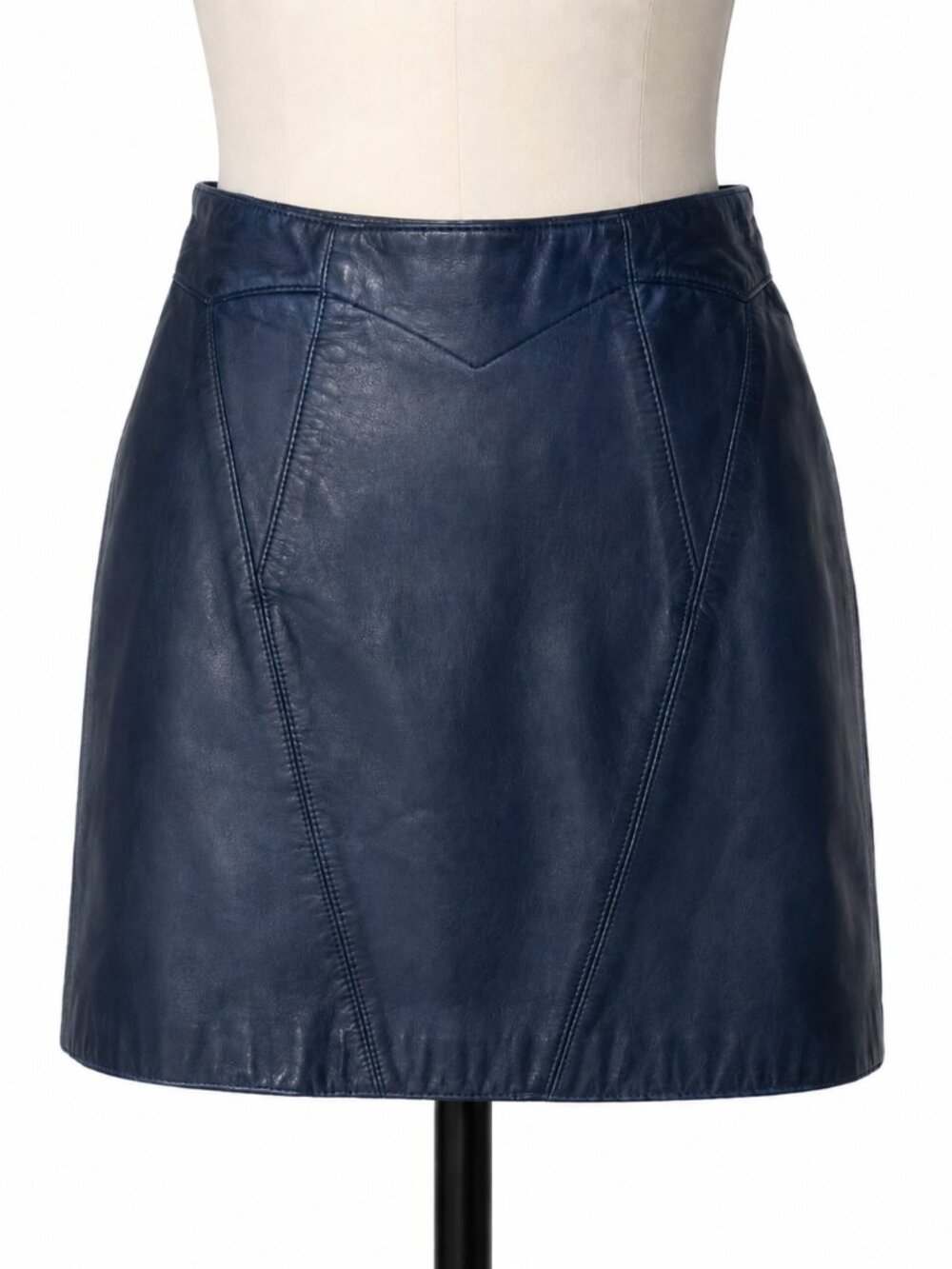 Vintage Chloe & Chyna Leather Paneled Mini Skirt Black | Size 2
